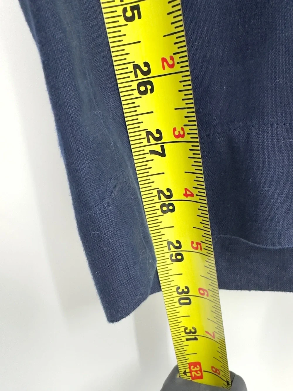 Quince European Linen Wide Leg Pants in Deep Navy Blue Womens Size Large